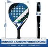 image:imageFranklin Sports Padel Racket  Aurora  Carbon Fiber Diamond Shape Padel Racket with Foam Core  MAX Grit Surface  365g  Premium for Intermediate  Advanced Players  Blue
