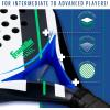 image:imageFranklin Sports Padel Racket  Aurora  Carbon Fiber Diamond Shape Padel Racket with Foam Core  MAX Grit Surface  365g  Premium for Intermediate  Advanced Players  Blue