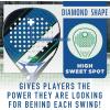 image:imageFranklin Sports Padel Racket  Aurora  Carbon Fiber Diamond Shape Padel Racket with Foam Core  MAX Grit Surface  365g  Premium for Intermediate  Advanced Players  Blue