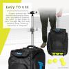 image:imageFranklin Sports Portable Pickleball Hopper Bag  Caddy  Pickleball Ball Retriever  Storage Bag  100 Ball Rolling Hopper Basket for Balls  Training Equipment  Accessory