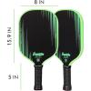 image:imageFranklin Sports Pro Pickleball Paddles  Signature Carbon Series T700 Carbon Fiber Surface  USA Pickleball USAPA Tournament Approved  13mm Polypropylene Core  PinkTraditional  Green