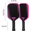 image:imageFranklin Sports Pro Pickleball Paddles  Signature Carbon Series T700 Carbon Fiber Surface  USA Pickleball USAPA Tournament Approved  13mm Polypropylene Core  PinkElongated  Pink