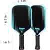 image:imageFranklin Sports Pro Pickleball Paddles  Signature Carbon Series T700 Carbon Fiber Surface  USA Pickleball USAPA Tournament Approved  13mm Polypropylene Core  PinkElongated  Blue