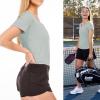 image:imageFranklin Sports Womens Womens Aloe Cross Back VNeck TShirt  Relaxed FitAloe