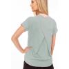 image:imageFranklin Sports Womens Womens Aloe Cross Back VNeck TShirt  Relaxed FitAloe