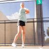 image:imageFranklin Sports Womens Womens Aloe Cross Back VNeck TShirt  Relaxed FitAloe