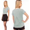 image:imageFranklin Sports Womens Womens Aloe Cross Back VNeck TShirt  Relaxed FitAloe