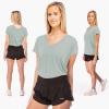 image:imageFranklin Sports Womens Womens Aloe Cross Back VNeck TShirt  Relaxed FitAloe