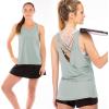 image:imageFranklin Sports Womens Womens Aloe Lattice Back Tank Top  Relaxed FitAloe