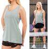 image:imageFranklin Sports Womens Womens Aloe Lattice Back Tank Top  Relaxed FitAloe