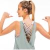 image:imageFranklin Sports Womens Womens Aloe Lattice Back Tank Top  Relaxed FitAloe