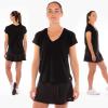 image:imageFranklin Sports Womens Womens Black Cross Back VNeck TShirt  Relaxed FitBlack