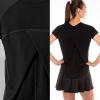 image:imageFranklin Sports Womens Womens Black Cross Back VNeck TShirt  Relaxed FitBlack