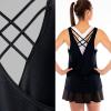 image:imageFranklin Sports Womens Womens Lattice Back Tank Top  Relaxed FitBlack