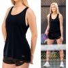image:imageFranklin Sports Womens Womens Lattice Back Tank Top  Relaxed FitBlack