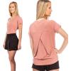 image:imageFranklin Sports Womens Womens Rose Gold Cross Back VNeck TShirt  Relaxed FitRose Gold