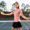 image:imageFranklin Sports Womens Womens Rose Gold Cross Back VNeck TShirt  Relaxed FitRose Gold