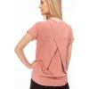 image:imageFranklin Sports Womens Womens Rose Gold Cross Back VNeck TShirt  Relaxed FitRose Gold