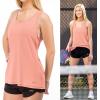 image:imageFranklin Sports Womens Womens Rose Gold Lattice Back Tank Top  Relaxed FitRose Gold