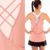 image:imageFranklin Sports Womens Womens Rose Gold Lattice Back Tank Top  Relaxed FitRose Gold