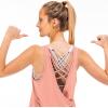 image:imageFranklin Sports Womens Womens Rose Gold Lattice Back Tank Top  Relaxed FitRose Gold