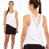image:imageFranklin Sports Womens Womens White Lattice Back Tank Top  Relaxed FitWhite