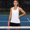 image:imageFranklin Sports Womens Womens White Lattice Back Tank Top  Relaxed FitWhite