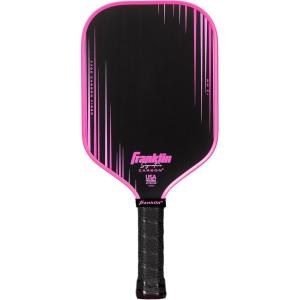 image:imageFranklin Sports Pro Pickleball Paddles  Signature Carbon Series T700 Carbon Fiber Surface  USA Pickleball USAPA Tournament Approved  13mm Polypropylene Core  PinkElongated  Pink