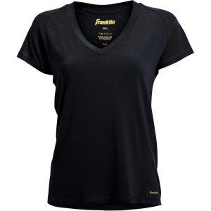 image:imageFranklin Sports Womens Womens Black Cross Back VNeck TShirt  Relaxed FitBlack