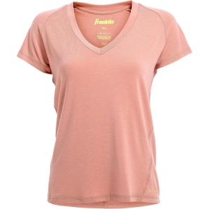 image:imageFranklin Sports Womens Womens Rose Gold Cross Back VNeck TShirt  Relaxed FitRose Gold