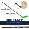image:imageFranklin Sports Street Hockey Sticks  Ambush Junior Street Hockey Stick  Wood and Fiberglass Shaft  ABS Blade  One Piece Stick  46 52 58BlackGreen  Power
