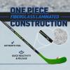 image:imageFranklin Sports Street Hockey Sticks  Ambush Junior Street Hockey Stick  Wood and Fiberglass Shaft  ABS Blade  One Piece Stick  46 52 58BlackGreen  Power