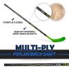 image:imageFranklin Sports Street Hockey Sticks  Ambush Junior Street Hockey Stick  Wood and Fiberglass Shaft  ABS Blade  One Piece Stick  46 52 58BlackGreen  Power