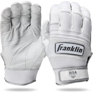 image:imageFranklin Sports USA Softball Womens Batting Gloves Fastpitch  Slowpitch Girls Gloves  Adult  Youth PairsAll Weather  White