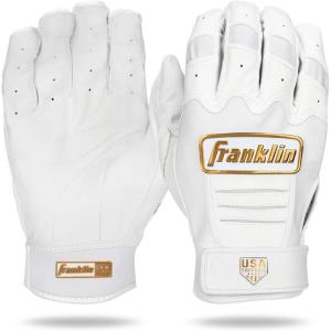 image:imageFranklin Sports USA Softball Womens Batting Gloves Fastpitch  Slowpitch Girls Gloves  Adult  Youth PairsWhiteGold