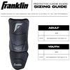 image:imageFranklin Sports Baseball  Softball Elbow Guard  PRT DST Series Adult Shield for Batting  Protective Elbow  Forearm Pad  Right  Left Hand Hitters  BlackGrey  One Size  Adult