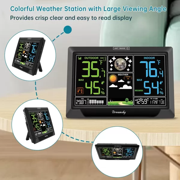 DreamSky Atomic Weather Station Indoor Outdoor Thermometer Wireless