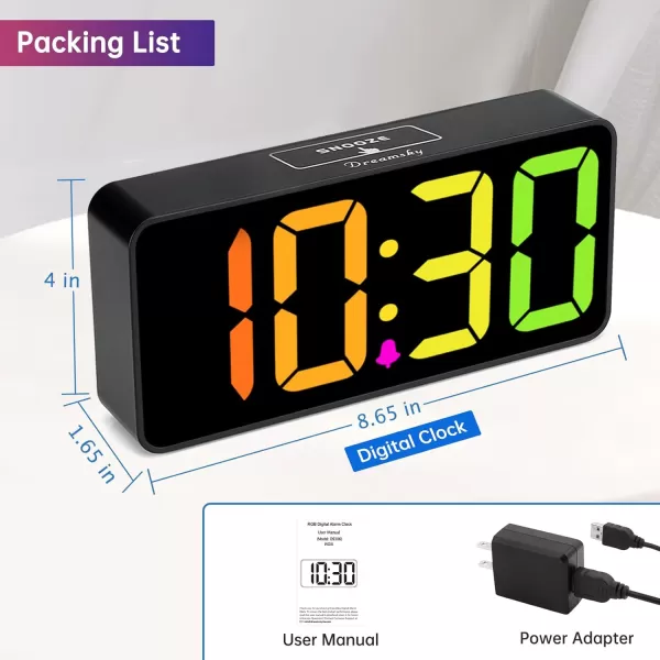 imageDreamSky RGB Large Digital Clock