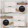 imageDreamSky Wooden Digital Alarm Clock for Bedroom  Wood Desk Clocks for Living Room with Large Numbers Dimmer USB Port Loud Alarm for Heavy Sleepers with Volume Control DSTWhite