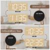 imageDreamSky Wooden Digital Alarm Clock for Bedroom  Wood Desk Clocks for Living Room with Large Numbers Dimmer USB Port Loud Alarm for Heavy Sleepers with Volume Control DSTBamboo