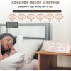 imageDreamSky Wooden Digital Alarm Clock for Bedroom  Desk Clocks with Large Numbers for Living Room Office Dimmer USB Port Loud Alarm for Heavy Sleepers with Volume Control DST Wood Decor ampamp GiftsWhite