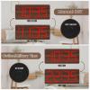 imageDreamSky Wooden Digital Alarm Clock for Bedroom  Desk Clocks with Large Numbers for Living Room Office Dimmer USB Port Loud Alarm for Heavy Sleepers with Volume Control DST Wood Decor ampamp GiftsRed