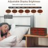 imageDreamSky Wooden Digital Alarm Clock for Bedroom  Desk Clocks with Large Numbers for Living Room Office Dimmer USB Port Loud Alarm for Heavy Sleepers with Volume Control DST Wood Decor ampamp GiftsRed