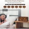 imageDreamSky Wooden Digital Alarm Clock for Bedroom  Desk Clocks with Large Numbers for Living Room Office Dimmer USB Port Loud Alarm for Heavy Sleepers with Volume Control DST Wood Decor ampamp GiftsBrown