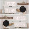 imageDreamSky Wooden Digital Alarm Clock for Bedroom  Desk Clocks with Large Numbers for Living Room Office Dimmer USB Port Loud Alarm for Heavy Sleepers with Volume Control DST Wood Decor ampamp GiftsWhite