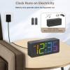 imageDreamSky Wooden Digital Alarm Clock for Bedroom  Desk Clocks with Large Numbers for Living Room Office Dimmer USB Port Loud Alarm for Heavy Sleepers with Volume Control DST Wood Decor ampamp GiftsBlackrgb