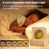 imageDreamSky Small RGB Night Light Alarm Clock for Bedroom Modern Dcor Color Changing Crystal Ball Digital Clock with Loud Alarm for Heavy Sleepers Kids 5 Brightness Dimmer ampamp Volume Boys Girls GiftsBamboo