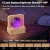 imageDreamSky Small RGB Night Light Alarm Clock for Bedroom Modern Dcor Color Changing Crystal Ball Digital Clock with Loud Alarm for Heavy Sleepers Kids 5 Brightness Dimmer ampamp Volume Boys Girls GiftsBamboo