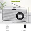 imageDreamSky Portable AM FM Radio with Bluetooth ampamp Sleep Timer Transistor Radio Plug in Wall or Battery Operated for Home ampamp Outdoor Strong Reception Loud Sound Easy to Use Large Dial Gifts for Seniors