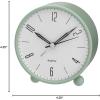 imageAnalog Alarm Clock 4 inch Super Silent Non Ticking Small Clock with Night Light Battery Operated Simple Design Old Fashioned Style Ideal Decor for Bedroom Bedside Desk Adult Kid Gift GreenGreen